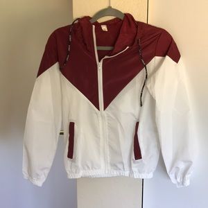 White and Burgundy Sports Coat